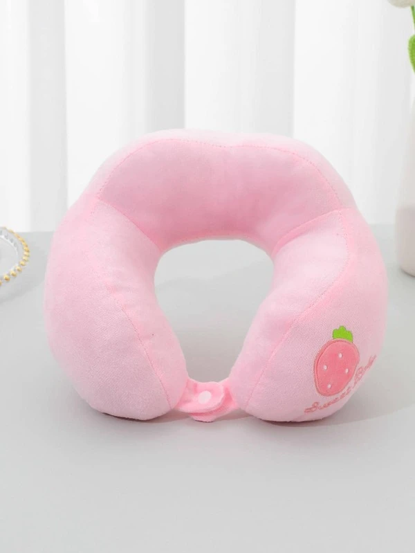 U-Shaped Neck Pillow, Portable, Suitable For Students, Adults, Driving, Office Workers, Protecting Cervical Vertebrae Neck Rest, Travel Pillows Baby Pink