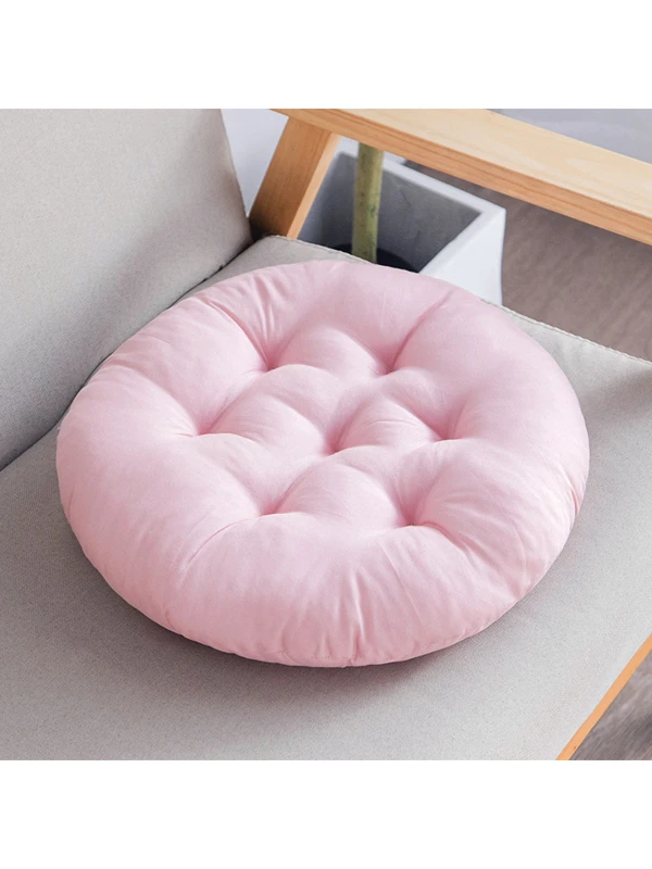 1pc Pink Round Seat Cushion Pink